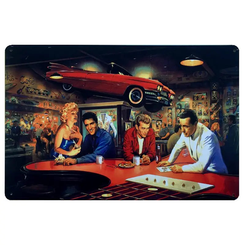 Retro Movie Clip Tin Signs Plate Music Film Posters Art Cafe Bar Vintage Metal Painting Wall Plaque Home Decor 20x30cm A127