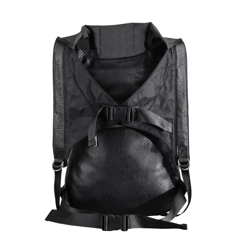 New 2020 Fashion Personality 3D skull leather backpack rivets skull backpack with Hood cap apparel bag cross bags hiphop man