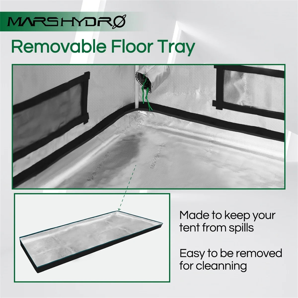 Mars Hydro 150X150X200cm Grow Tent 1680D Waterproof Non-toxic Reflective Material for Indoor Growing System Room Garden