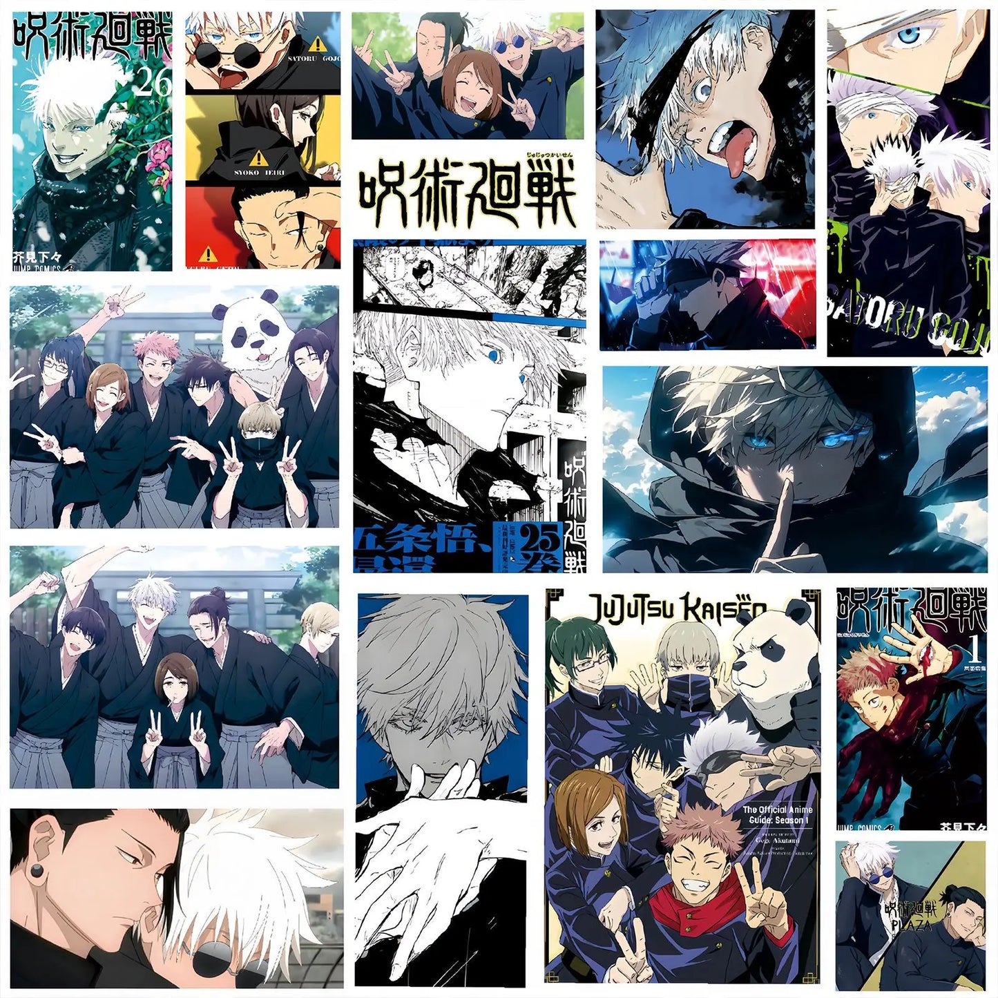 80Pcs Cartoon Jujutsu Kaisen Anime Stickers DIY Diary Phone Case Handmade Scrapbook Aesthetic Stickers