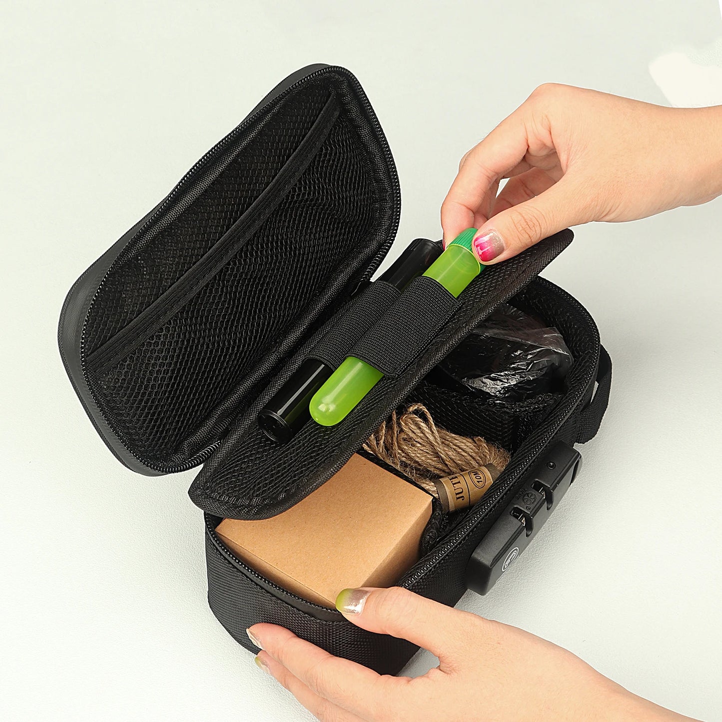 FIREDOG Odor Smell Proof Bag with Combination Lock Jar Bottle Case