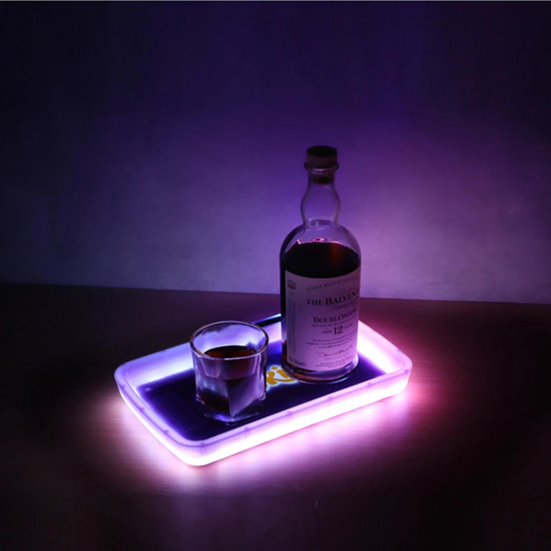 Runty Manual Color Changing LED Tobacco Rolling Tray Glow Herb Tray Herb Grinder Plate Cigarette Glow Smoking Roll Weed Tray