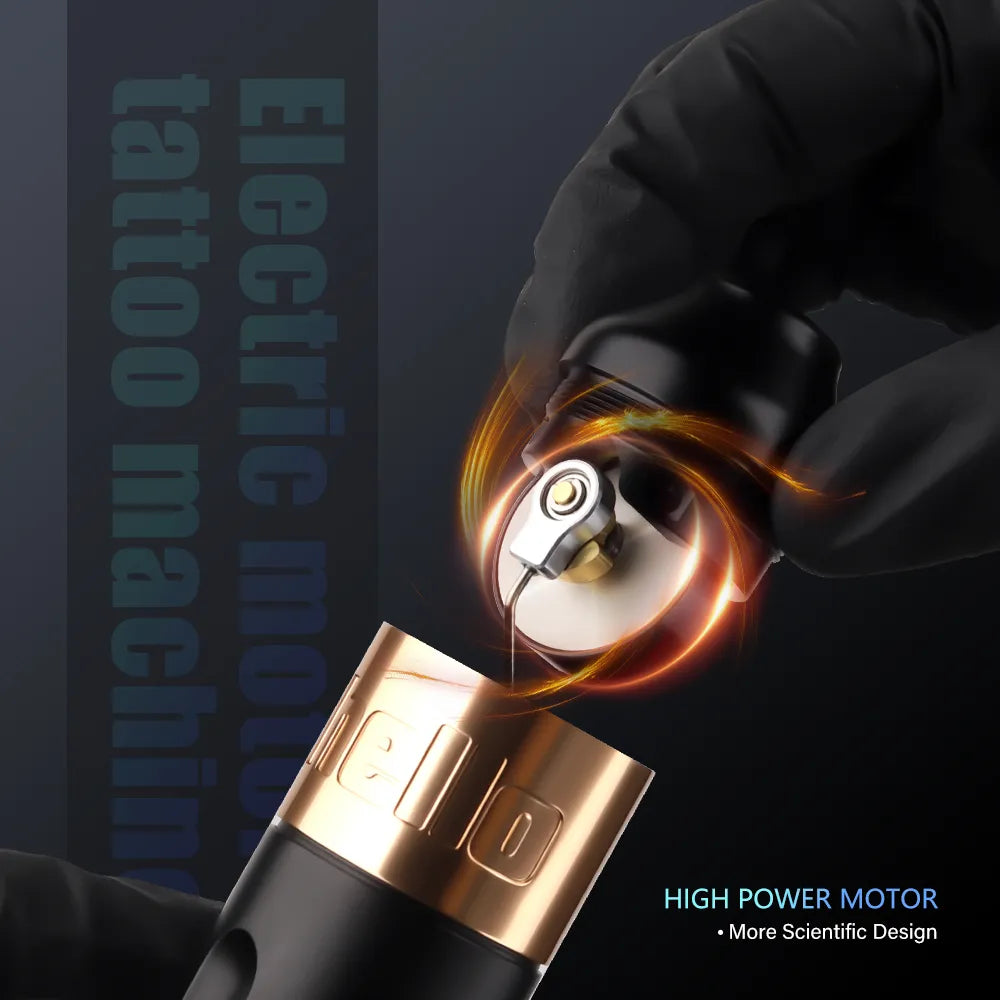 Ambition Tattoo Machine Rotary Pen Kit 2400mAh Wireless Kuark Power Supply Permanent Makeup Eyebrow Lip Tattoo Beginner Artister