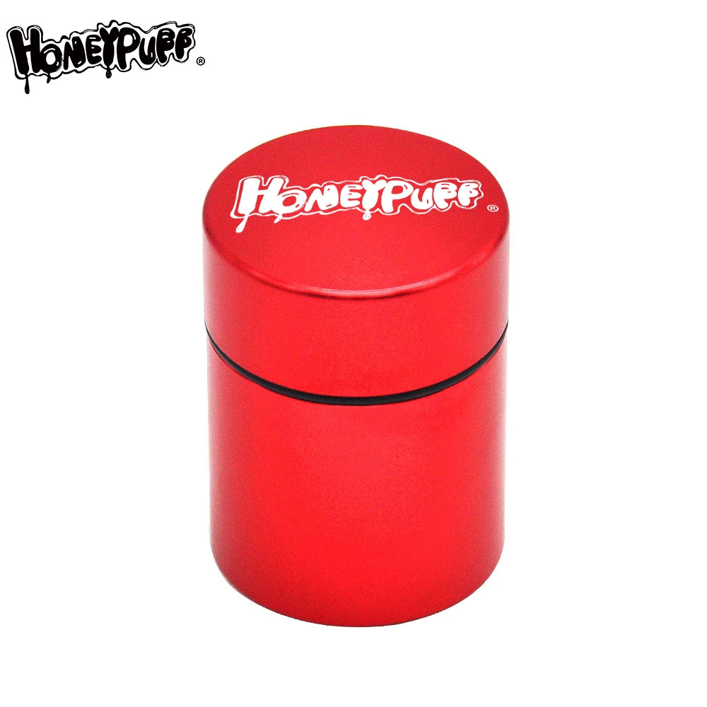 HONEYPUFF Aircraft Aluminum Airtight Stash Jar 1.3Inches Multi-Use Vacuum Seal Herb Storage Container Tobacco Stash Box Pill Box