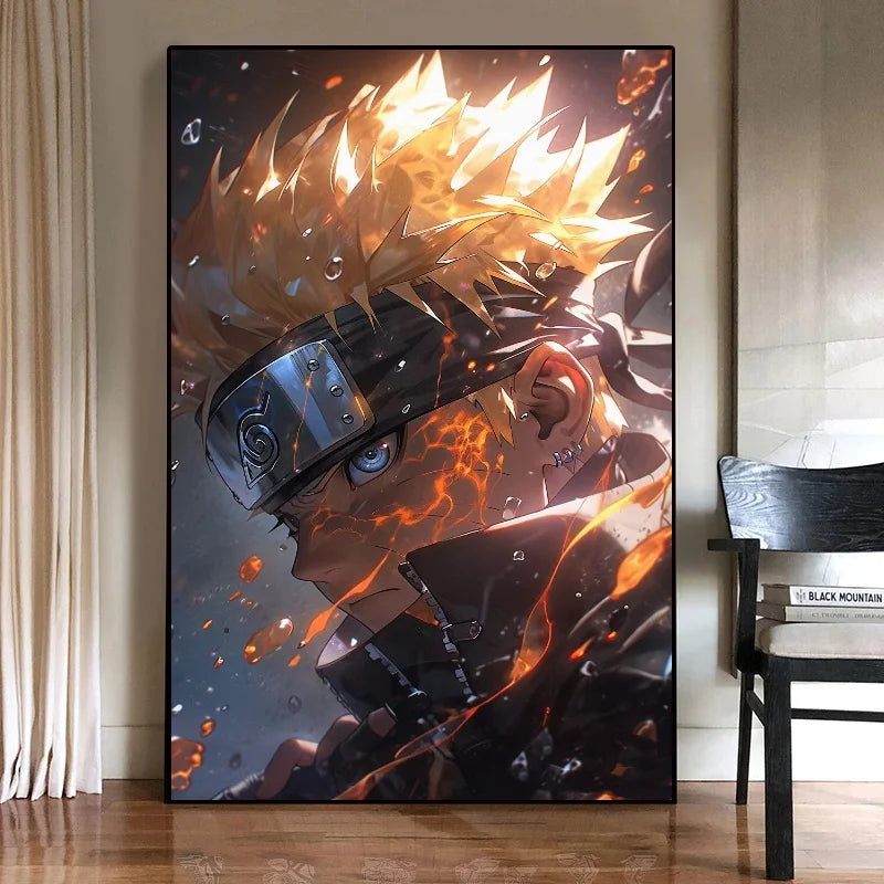 Japanese Classic Anime Uzumaki Naruto Namikaze Minato Art Posters Gaming Room Picture Home Living Room Decoration Birthday Gift