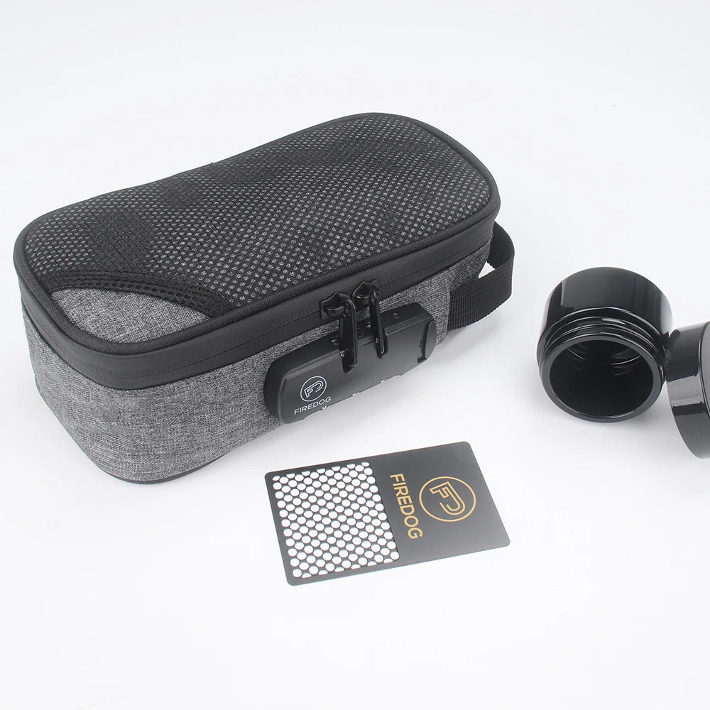 FIREDOG Odor Smell Proof Bag with Combination Lock Jar Bottle Case