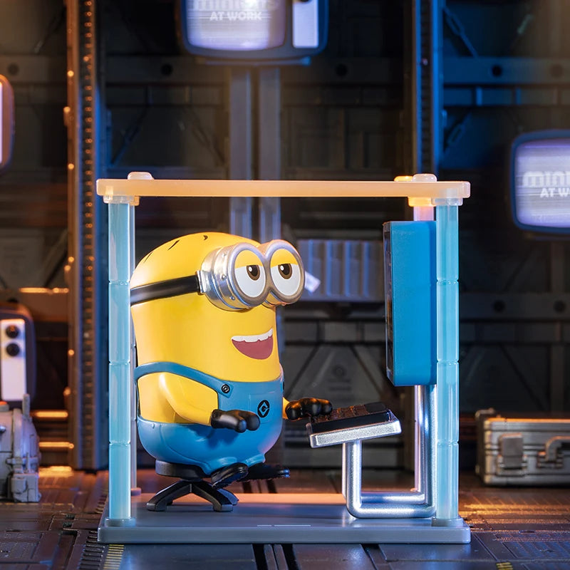 POP MART Minions At Work Series Mystery Box 1PC/9PCS POPMART Blind Box Cute Figure Birthday Gift Kid Toy