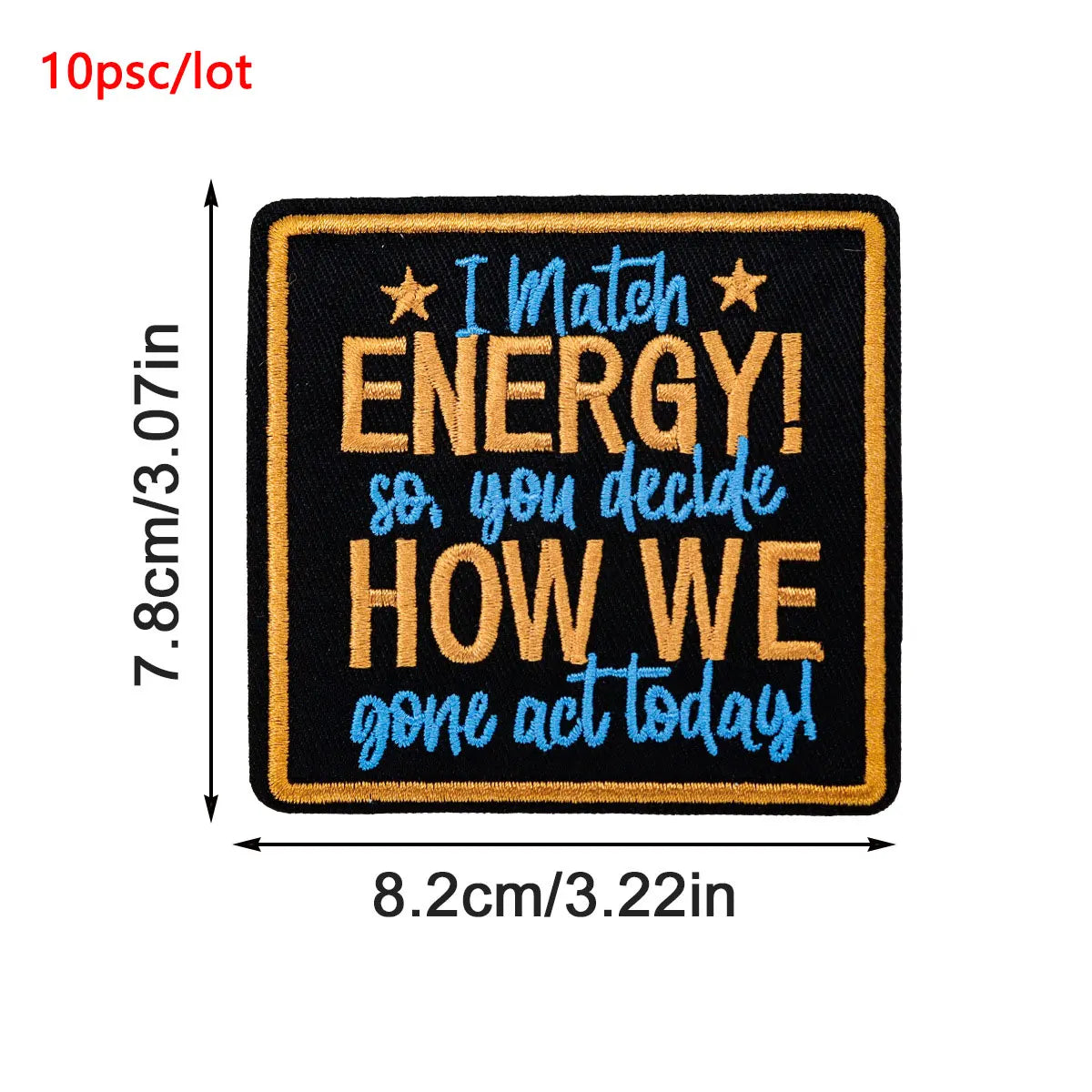 10Pcs/Lot Black History  Embroidery Patch - Iron-On Patches For Clothing Stickers Badges
