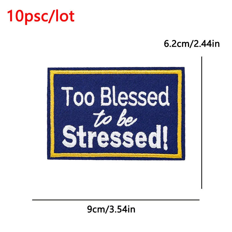 10Pcs/Lot Black History  Embroidery Patch - Iron-On Patches For Clothing Stickers Badges