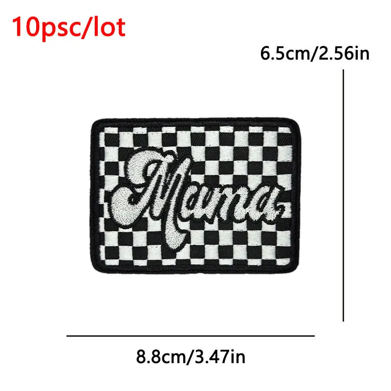 10Pcs/Lot Black History  Embroidery Patch - Iron-On Patches For Clothing Stickers Badges