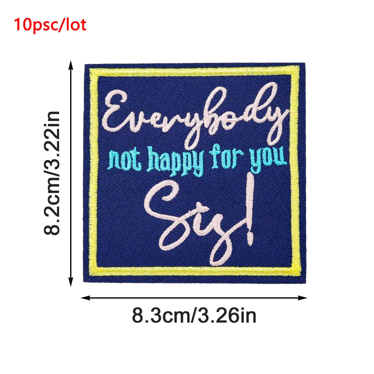 10Pcs/Lot Black History  Embroidery Patch - Iron-On Patches For Clothing Stickers Badges