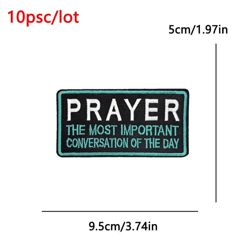 10Pcs/Lot Black History  Embroidery Patch - Iron-On Patches For Clothing Stickers Badges