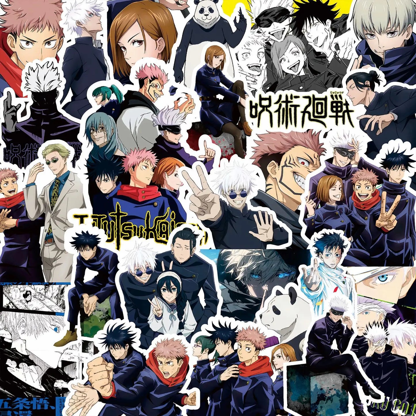 80Pcs Cartoon Jujutsu Kaisen Anime Stickers DIY Diary Phone Case Handmade Scrapbook Aesthetic Stickers