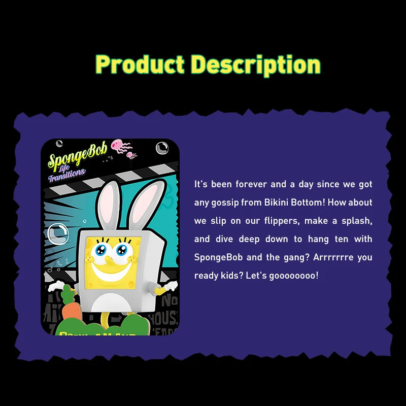 POP MART SpongeBob Life Transitions Series Mystery Box 1PC/12PCS POPMART Blind Box Action Figure Cute Toy