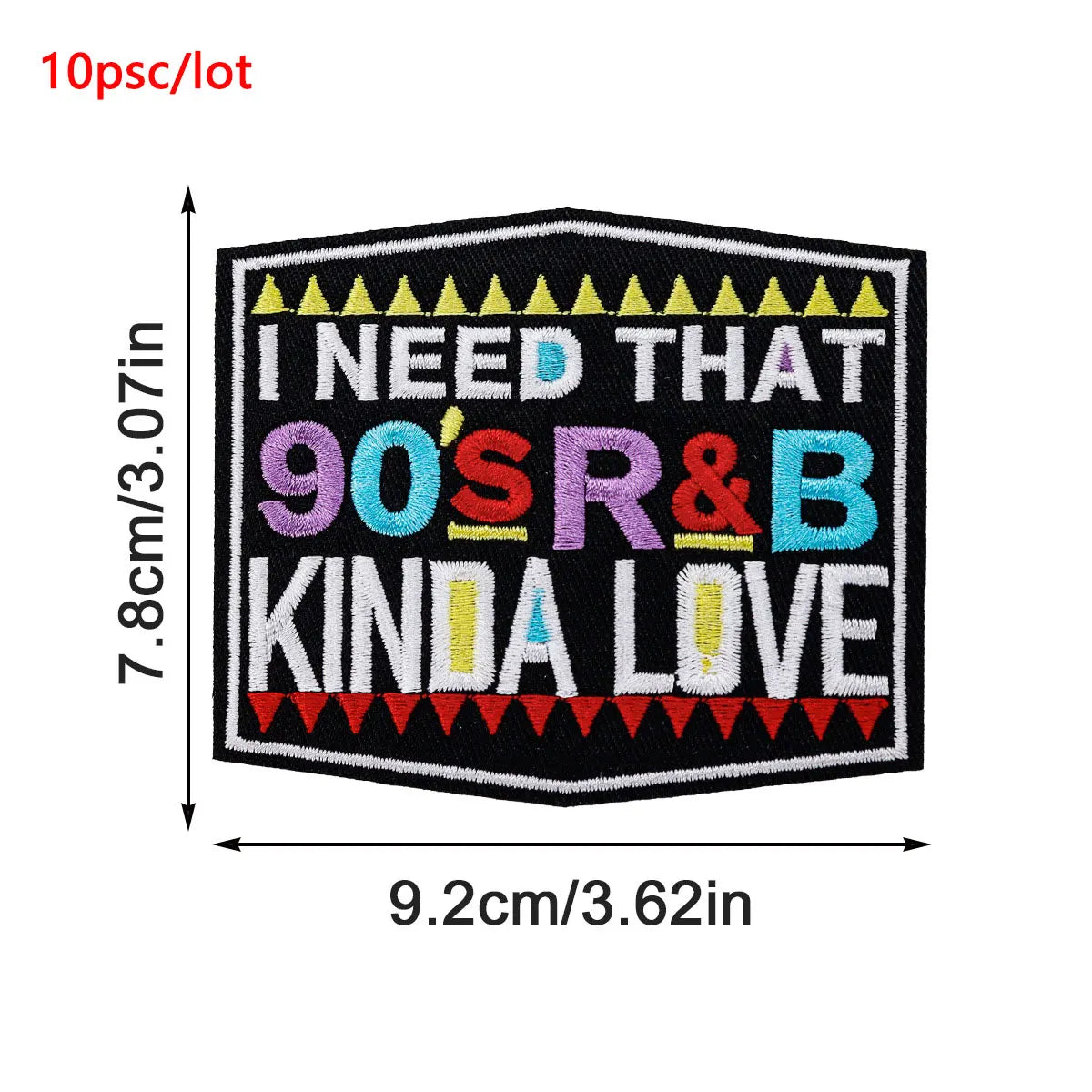 10Pcs/Lot Black History  Embroidery Patch - Iron-On Patches For Clothing Stickers Badges