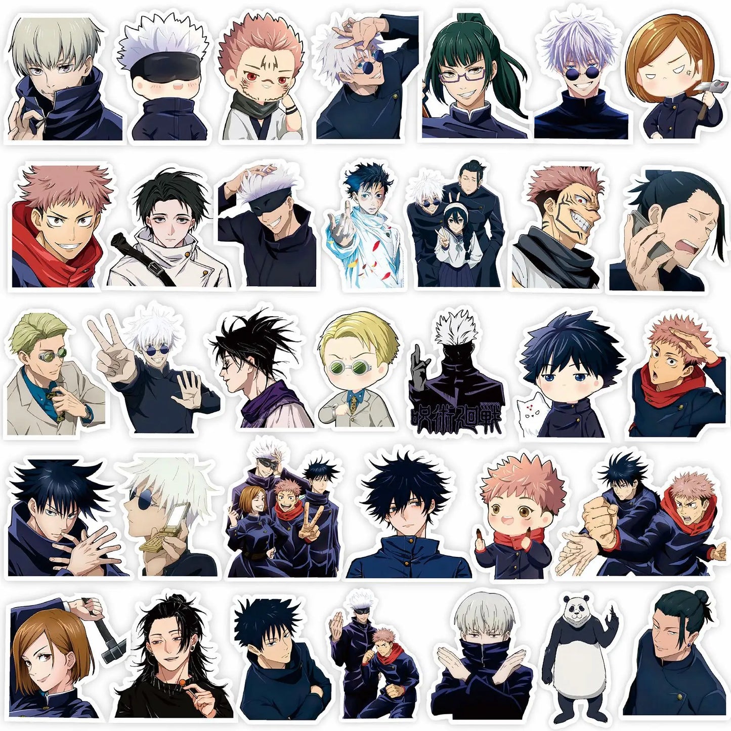 80Pcs Cartoon Jujutsu Kaisen Anime Stickers DIY Diary Phone Case Handmade Scrapbook Aesthetic Stickers