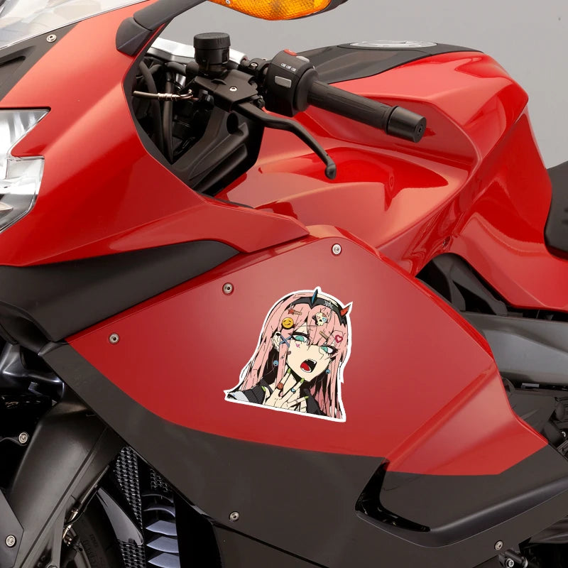 Anime stickers car stickers anime 2D cypunk car motorcycle waterproof reflective stickers