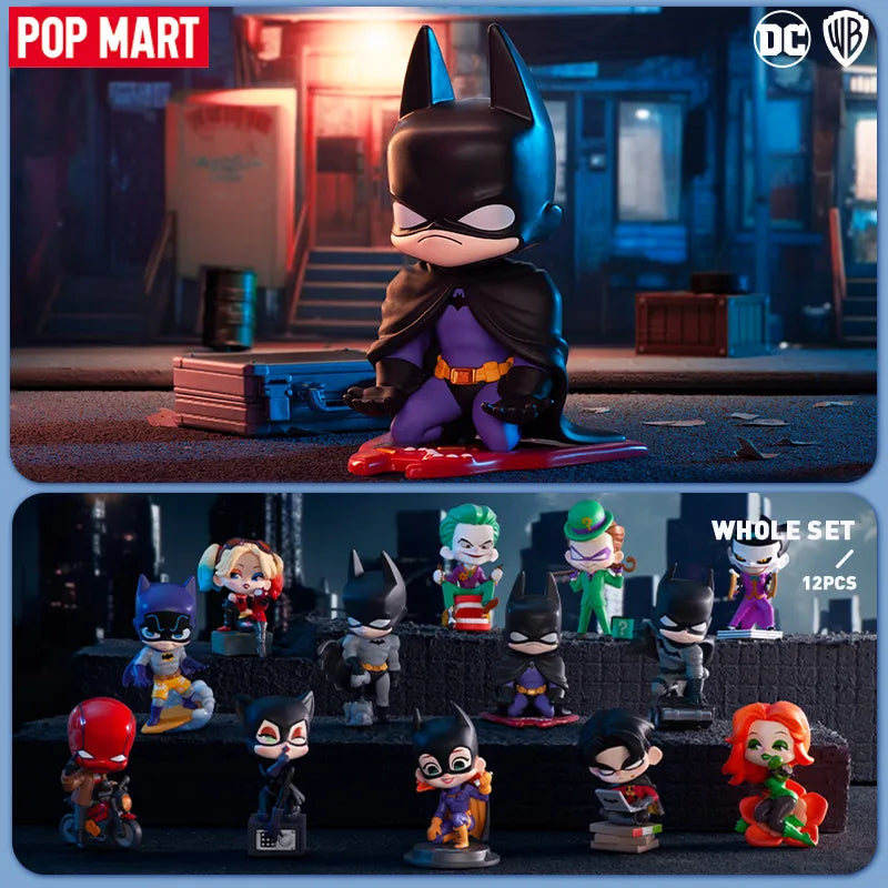 POP MART DC Gotham City Series Mystery Box 1PC/12PCS Blind Box POPMART Action Figure BATMAN HARLY QUINN JOKER JUSTICE LEAGUE