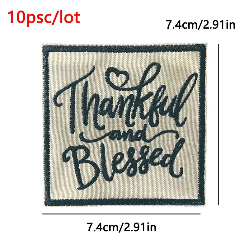 10Pcs/Lot Black History  Embroidery Patch - Iron-On Patches For Clothing Stickers Badges
