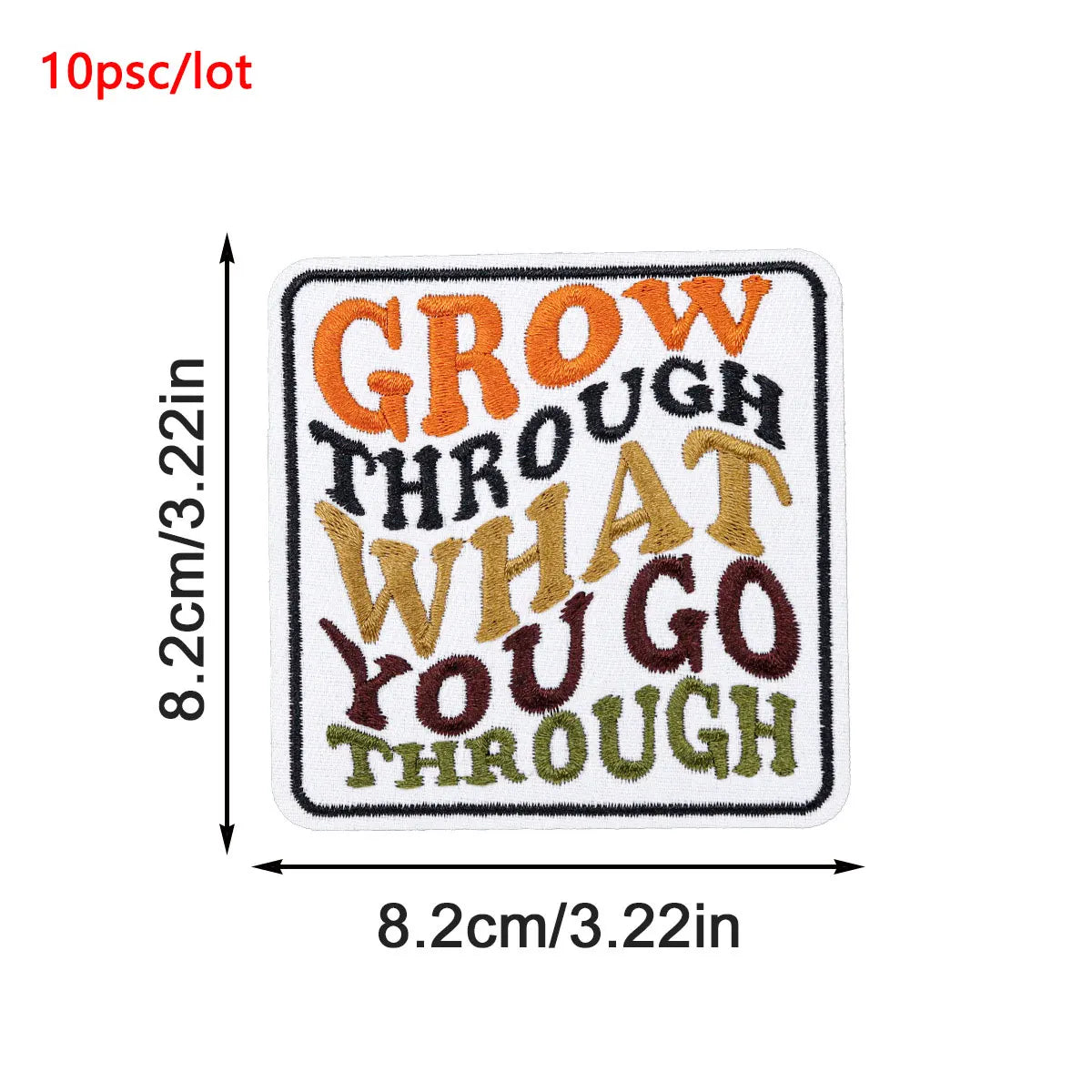 10Pcs/Lot Black History  Embroidery Patch - Iron-On Patches For Clothing Stickers Badges