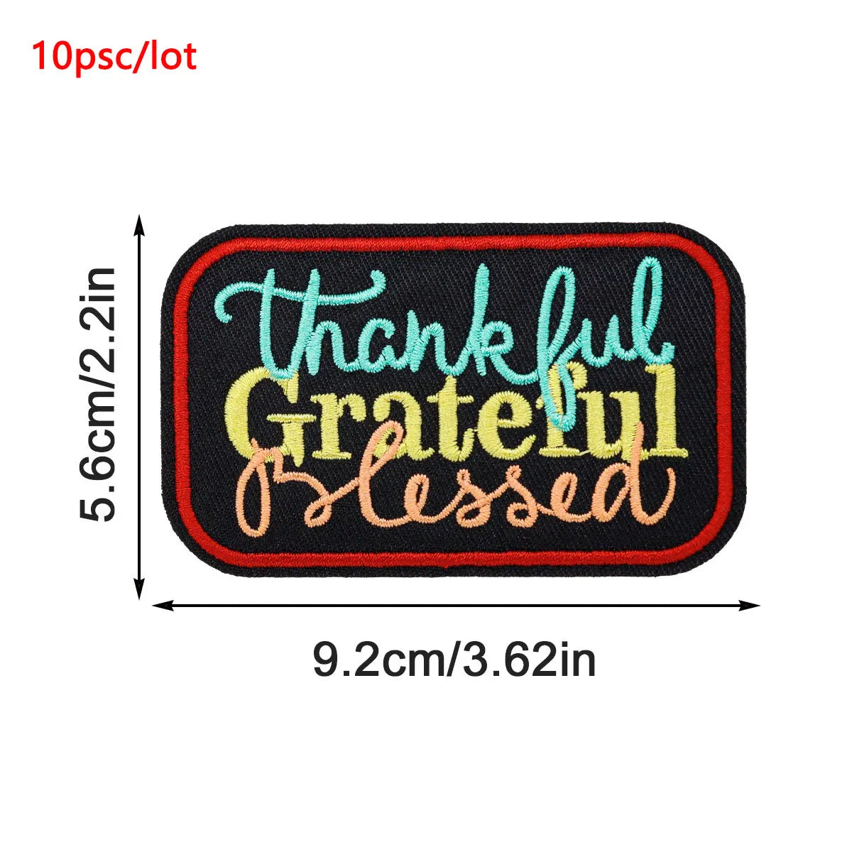 10Pcs/Lot Black History  Embroidery Patch - Iron-On Patches For Clothing Stickers Badges