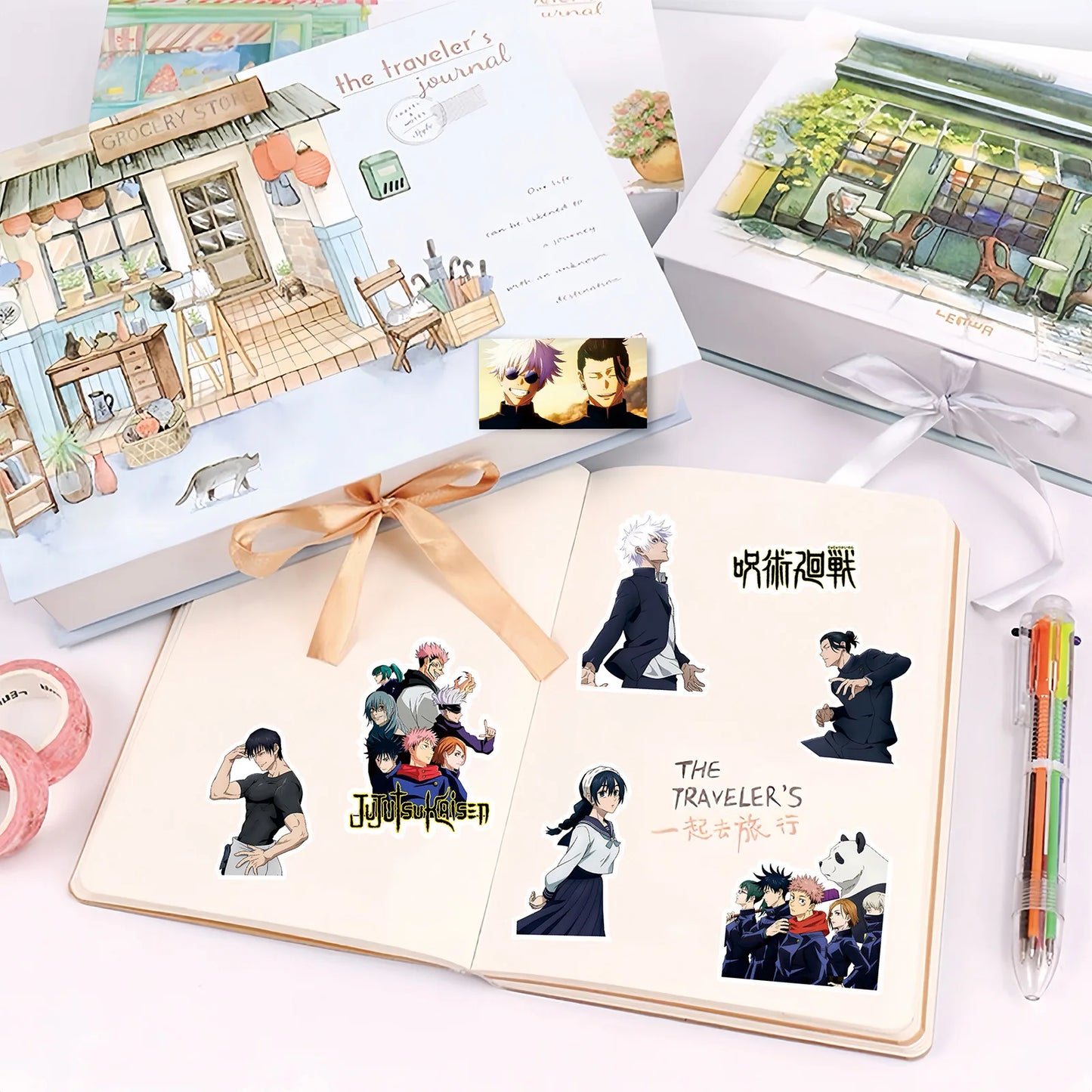 80Pcs Cartoon Jujutsu Kaisen Anime Stickers DIY Diary Phone Case Handmade Scrapbook Aesthetic Stickers
