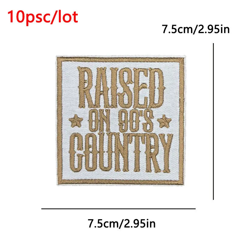 10Pcs/Lot Black History  Embroidery Patch - Iron-On Patches For Clothing Stickers Badges