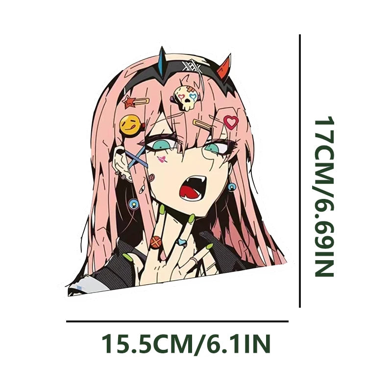 Anime stickers car stickers anime 2D cypunk car motorcycle waterproof reflective stickers