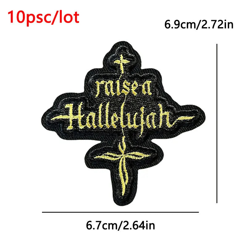 10Pcs/Lot Black History  Embroidery Patch - Iron-On Patches For Clothing Stickers Badges