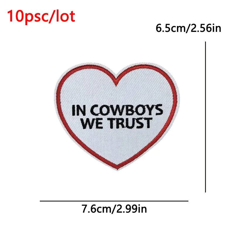 10Pcs/Lot Black History  Embroidery Patch - Iron-On Patches For Clothing Stickers Badges