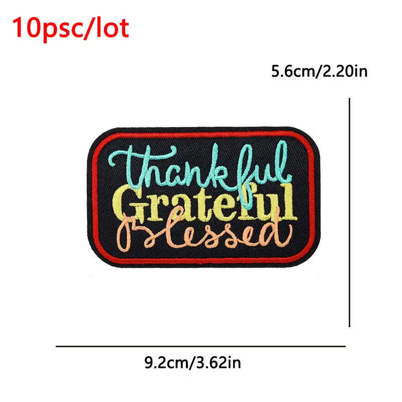 10Pcs/Lot Black History  Embroidery Patch - Iron-On Patches For Clothing Stickers Badges
