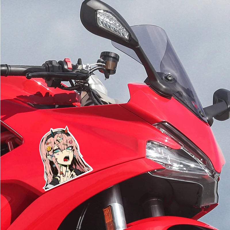 Anime stickers car stickers anime 2D cypunk car motorcycle waterproof reflective stickers