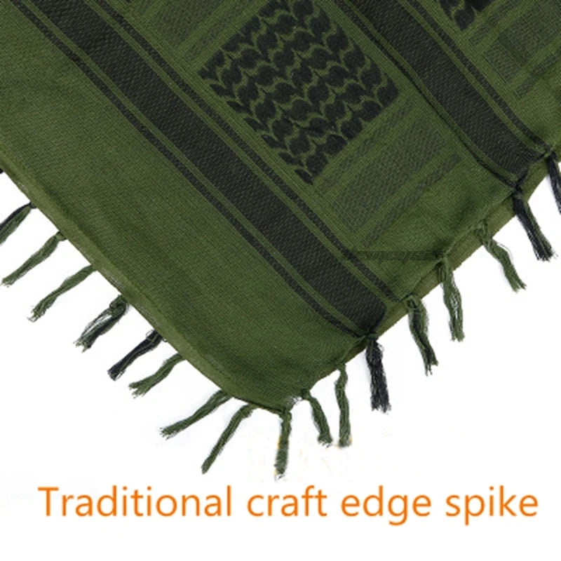 Outdoor Hiking Scarves Military Arab Tactical Desert Scarf Army Shemagh with Tassel for Men Women