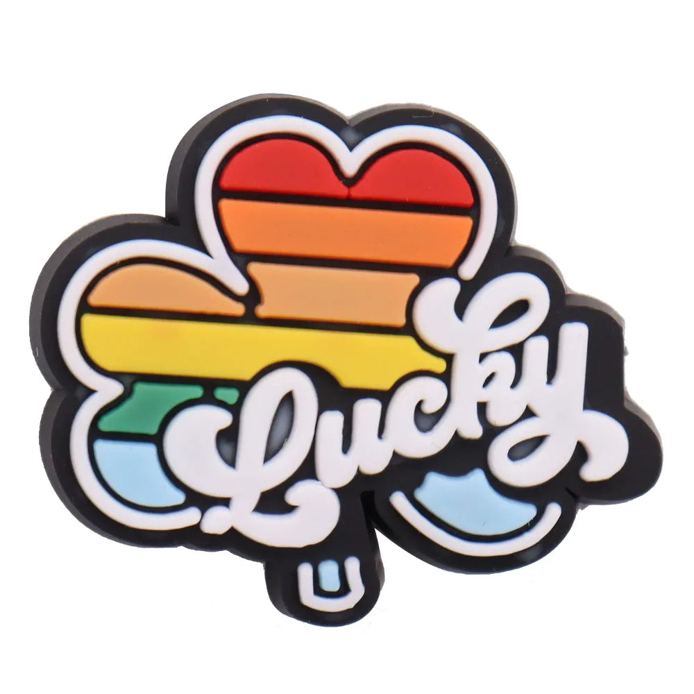 New Arrival 1-24Pcs PVC Black History Month Heart DIY Slipper Shoes Charms Buckle Clog Man Woman Shoe Accessories