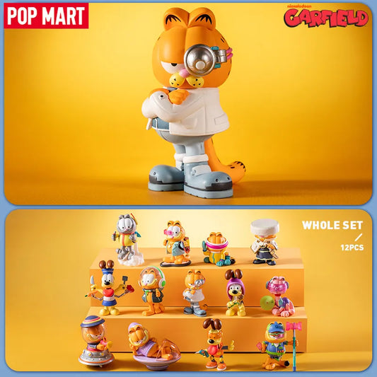 POP MART Garfield Future Fantasy Series Blind Box Toy Girl Kawaii Doll Caja Ciega Action Figure Model Birthday Gift Mystery Box