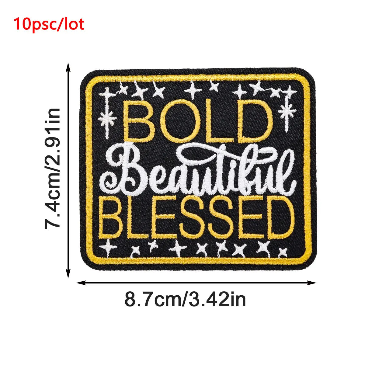 10Pcs/Lot Black History  Embroidery Patch - Iron-On Patches For Clothing Stickers Badges